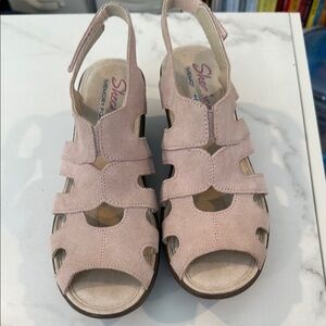 Skechers Pink suede Sandals, size 6 1/2